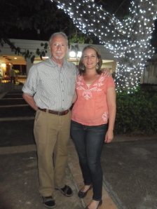 My dad and I their first night in Managua
