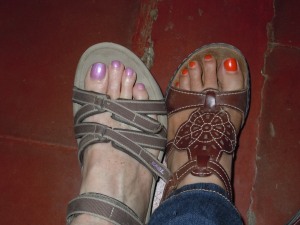 This is how brown your feet get after 8 months in Nicaragua!