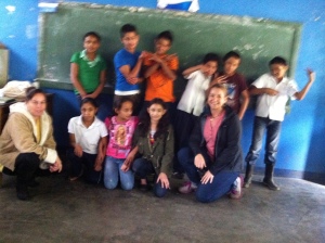 Me and my counterpart and our 5th/6th grade class (rural school)