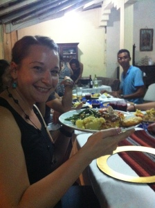 Delicious Thanksgiving dinner with friends in Leon