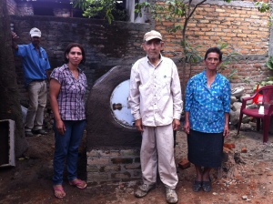 Martha Idalia, the beneficiary, and her parents (Cultural note: it's not very common to smile in pictures in Nicaragua)